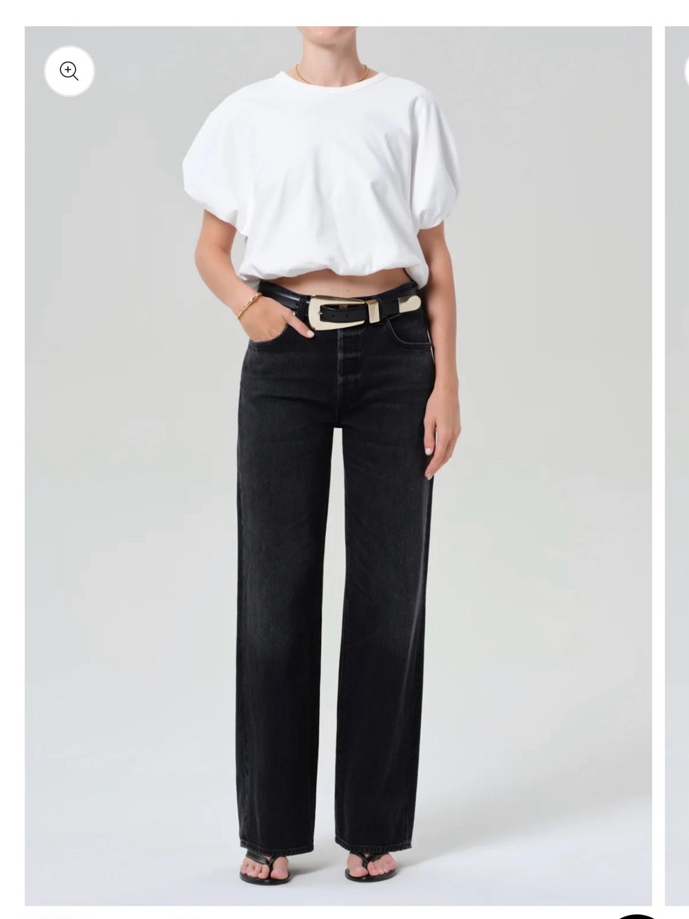 Citizens Of Humanity Black Wide Leg Flare Jeans